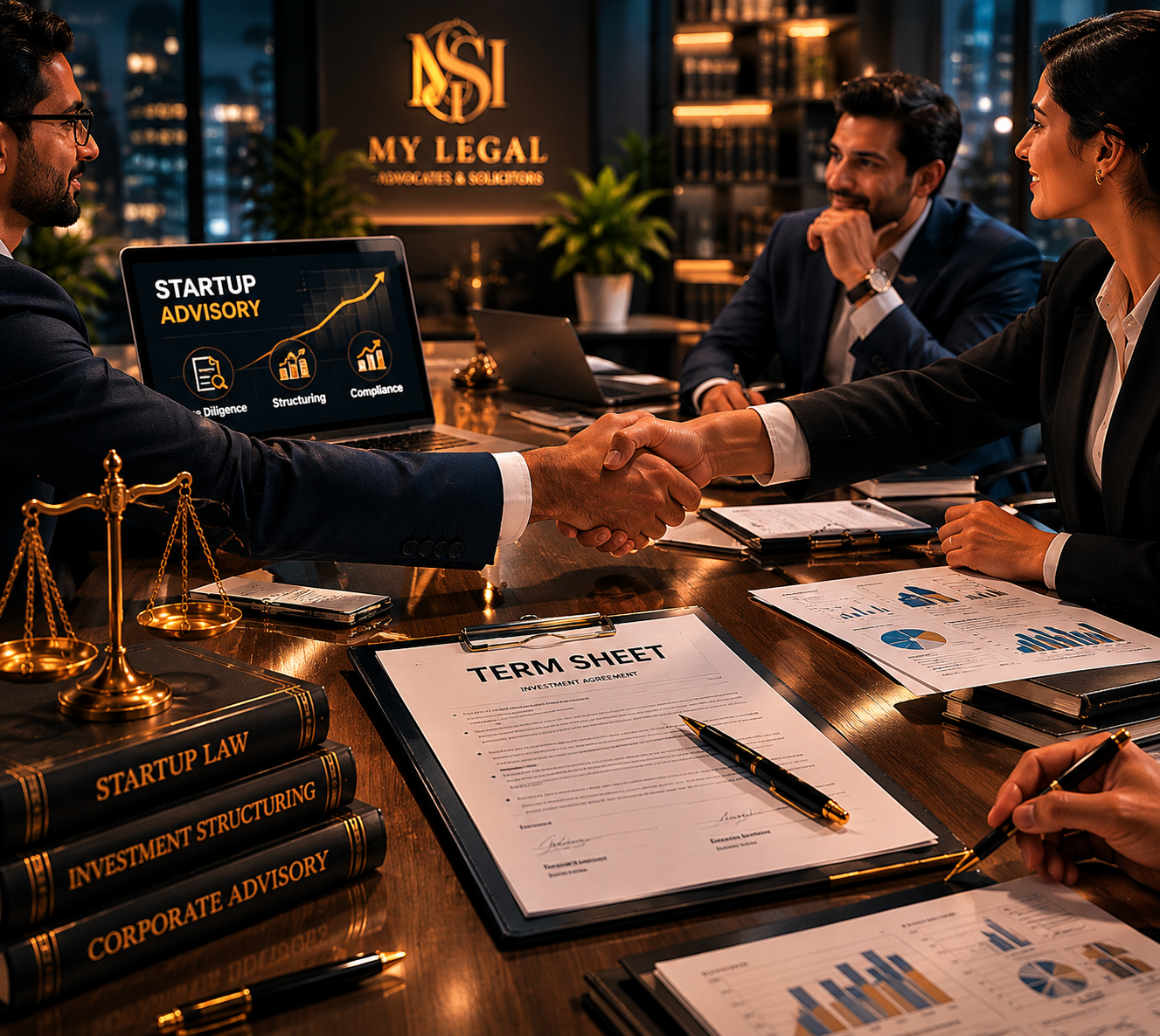 Financial charts and legal documents for Structuring Convertible Instruments SAFE vs CCD Legal Advice