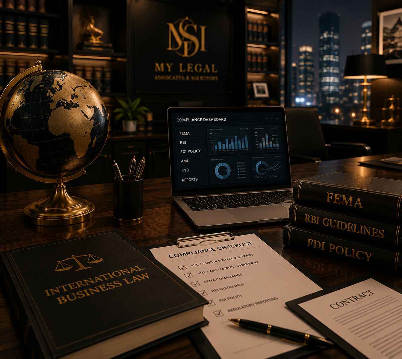 Global business expansion map highlighting FEMA Compliance Guide for Branch Office Setup in India
